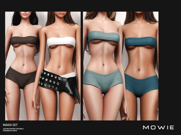Sims 4 — MOWIE - Maika Belt by VentaStudio — MOWIE Siren Collection is now exclusively available on TSR! Elis Top