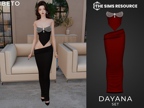 Sims 4 — By Beto - Dayana (Skirt) by Beto_ae0 — Elegant and sexy outfit full of diamonds, enjoy it