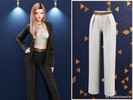 Sims 4 — High-waist trousers with tailored lines by MysteriousOo — Fitted high-waist trousers are designed with sharp,