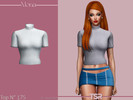 Sims 4 — Short sleeves sweater by Mona — -New mesh-