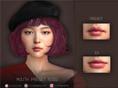 Sims 4 — Mouth Preset N102 by PlayersWonderland — New morphed mouth preset for female-males and from teen to elders.