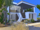 Sims 4 — Liga Rhaena by Suzz86 — Modern Home featuring kitchen,dining area, and livingroom. 2 Bedroom