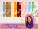 Sims 4 — Color Wave Wallpaper Set by gokcemsims — Bring movement and color into your Sims interiors with the Color Wave