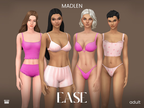 Sims 4 — EASE Lingerie Set by Madlen — Perfect for simmies who love a sleek, minimal vibe with just the right touch of