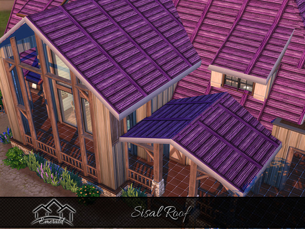 Sims 4 — Sisal Roof 2 by Emerald — Sisal roof is a strong natural fiber and eco friendly material, perfect for your