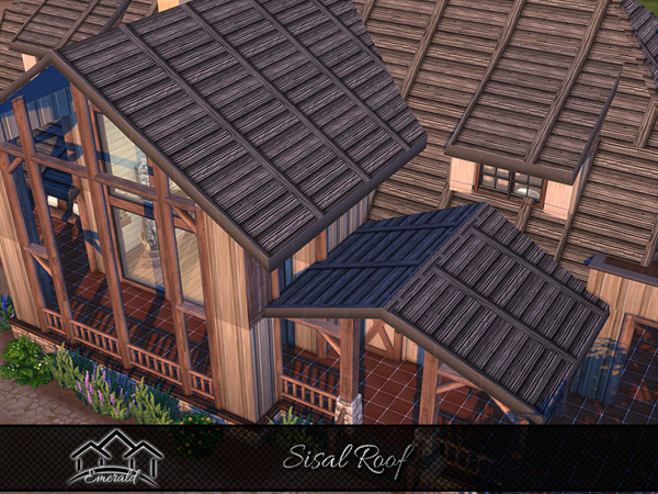 Sims 4 — Sisal Roof 6 by Emerald — Sisal roof is a strong natural fiber and eco friendly material, perfect for your