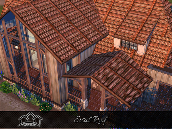 Sims 4 — Sisal Roof 7 by Emerald — Sisal roof is a strong natural fiber and eco friendly material, perfect for your