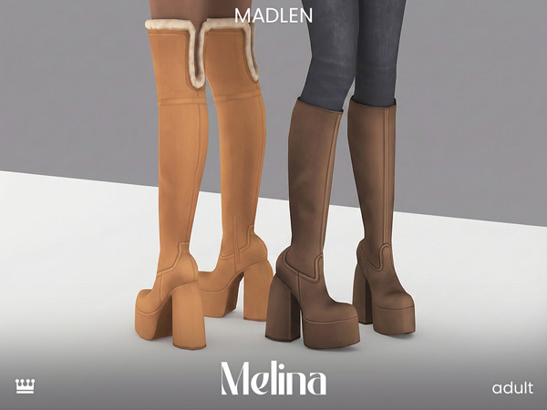 Sims 4 — Madlen Melina Boots (Short) by Madlen — These boots are not only a fashion statement but also an attitude,