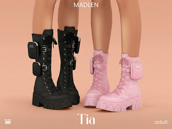 Sims 4 — Madlen Tia Boots 1 by Madlen — Timeless design, monolithic and unique.