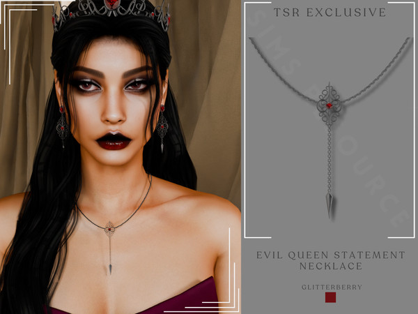 Sims 4 — Evil Queen Statement Necklace by Glitterberryfly — A statement necklace for the evil queen