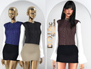 Sims 4 — Soft Layered Chic Set DO130 by DOLilac — Includes: (Top + Bottom)