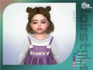 Sims 4 — Half Up Bun Hair for Toddlers - Ginko 242T by Daisy-Sims — 21 base colors + 9 ombre colors