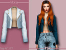Sims 4 — Leather jacket  with sweater by Mona — -New mesh-