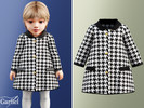 Sims 4 — Infant - Classic houndstooth coat with soft fur by Garfiel — A cozy infant coat with a classic houndstooth