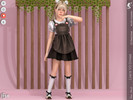 Sims 4 — Liara V2 Dress- Child by KaTPurpura — Short dress with a t-shirt and a bear-shaped apron