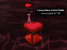 Sims 4 — Lonely Hearts End Table by momcoded — Base game, heart-shaped end table