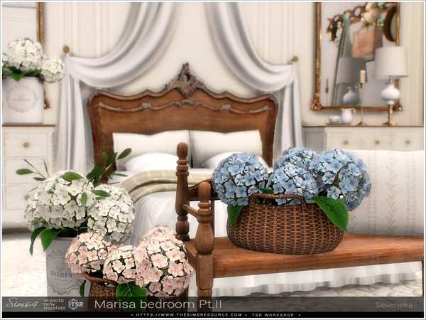 Sims 4 — Marisa bedroom Pt.2 by Severinka_ — A set of furniture and decor for bedroom decoration.