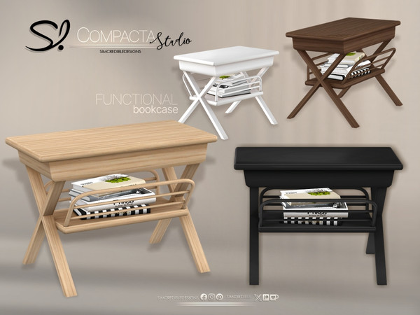 Sims 4 — Compacta Office Bookshelf by SIMcredible! — This set's pieces are: