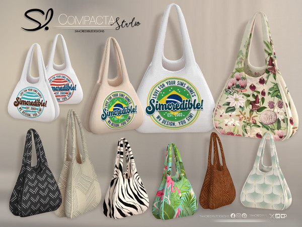 Sims 4 — Compacta Office Tote Bag by SIMcredible! — Adding that living touch with modern decor items to your Office Study