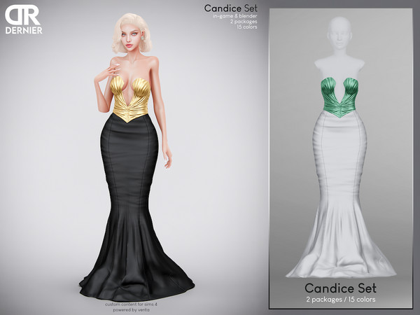 Sims 4 — DERNIER - Candice Skirt by VentaStudio — Candice Top