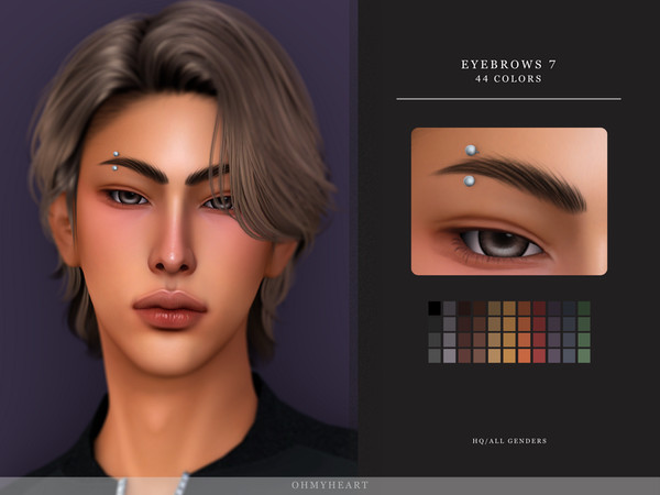 Sims 4 — eyebrows7 by ohmyheart — -Teen-Elder