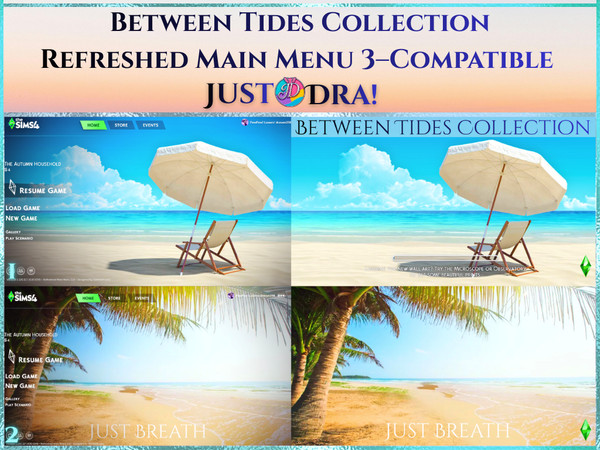 Sims 4 — Between Tides: Coastal Loading Screens & Main Menu Overrides by Draven298 — Please make sure to read the