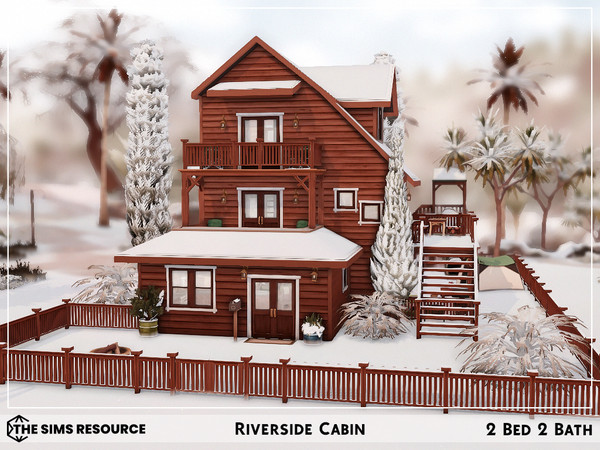 Sims 4 — Riverside Cabin by sharon337 — Residential Lot.