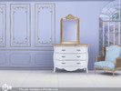 Sims 4 — Isabela Wall Paneling by Pilar — Elegant decorated panels and solid colors to match