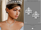 Sims 4 — Cambridge Lovers Knot Studs by Glitterberryfly — A stud diamond earring with tiara motif