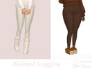 Sims 4 — Knitted Leggins by Dissia — High waist knit pattern long leggins