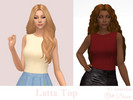 Sims 4 — Latta Top by Dissia — Sleeveless buttoned tank top with lace
