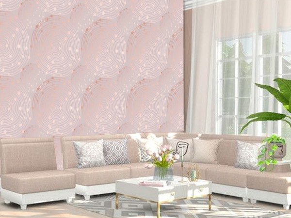 Sims 4 — Circle Wall Collection by lavilikesims — A collection of 7 walls, pink blue