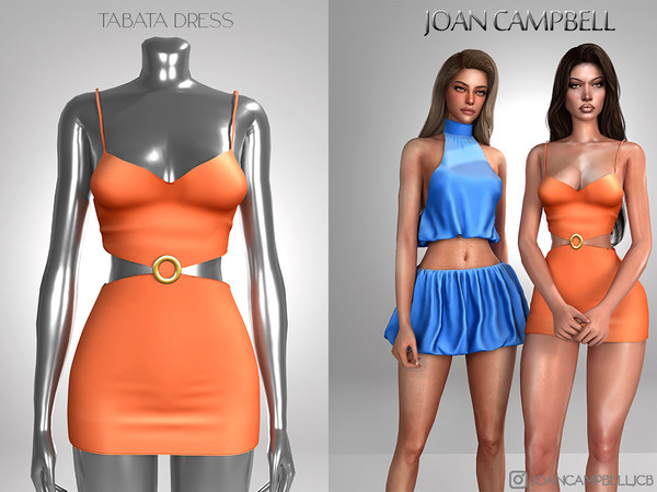 Sims 4 — TABATA DRESS by Joan_Campbell_Beauty_ — INCLUDES: DRESS (12 swatches)