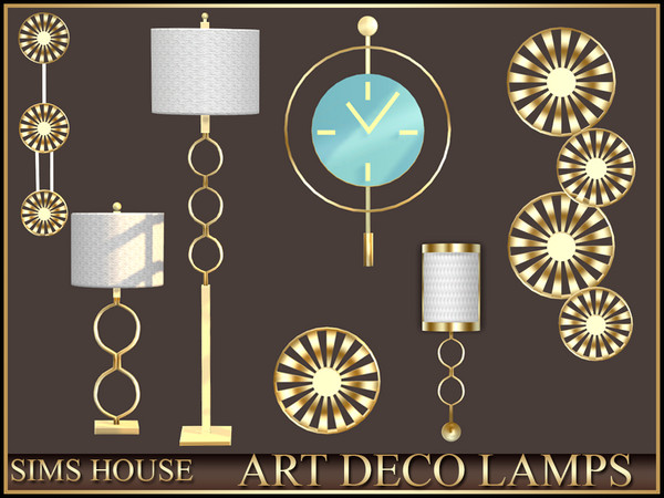 Sims 4 — ART DECO LAMPS by Sims_House — ART DECO LAMPS