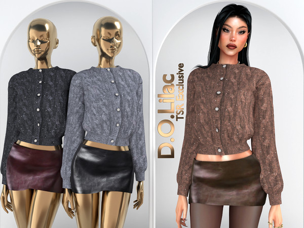 Sims 4 — Contrast Glam Set 132 Top 2123 by DOLilac — Includes: (Top + Bottom)