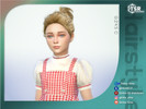 Sims 4 — Bun Hair with braids for Children - Ginko 245C by Daisy-Sims — 21 base colors + 9 ombre colors