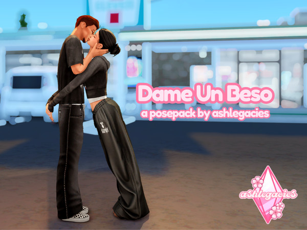 Sims 4 — Dame Un Beso Posepack by ashlegacies — - Posepack