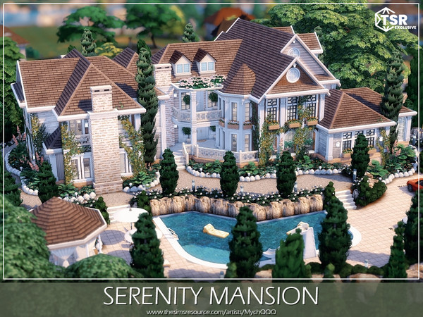Sims 4 — Serenity Mansion by MychQQQ — Lot: 50x50