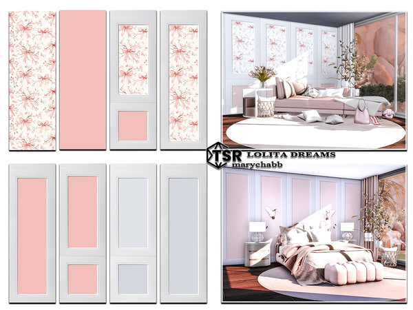 Sims 4 — Dreams - Wallpaper by marychabb — For short , medium , tall wall Kategory: Wallpaper Walls - 8 colors