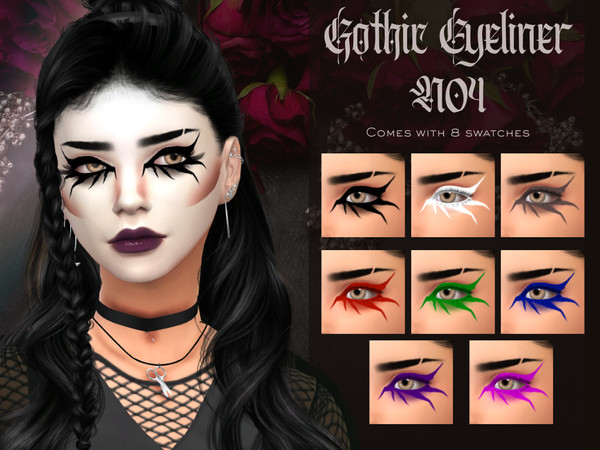 Sims 4 — Gothic Eyeliner N04 by _alttrait_ — Another gothic eyeliner... I will eventually think of more creative