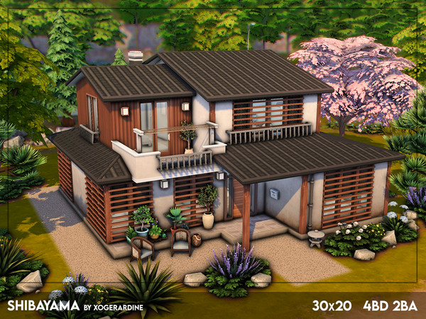 Sims 4 — Shibayama (NO CC) by xogerardine — This build was inspired by the Forza Horizon 6 trailer and that peaceful