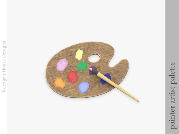 Sims 4 — Painter Palette by kerriganhouse — A cute decor set for artist sims.