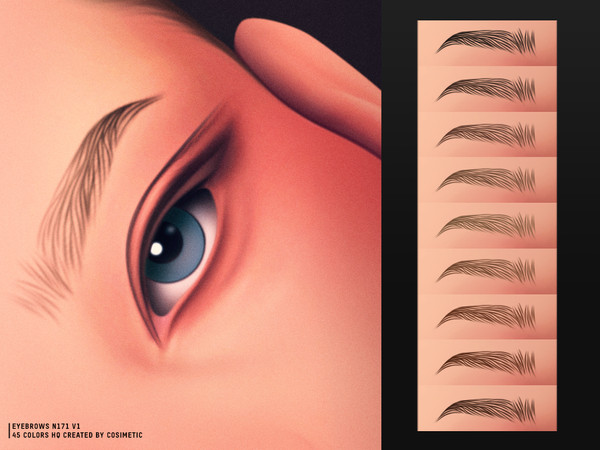 Sims 4 — Tousled Eyebrows V1 by cosimetic — - Female