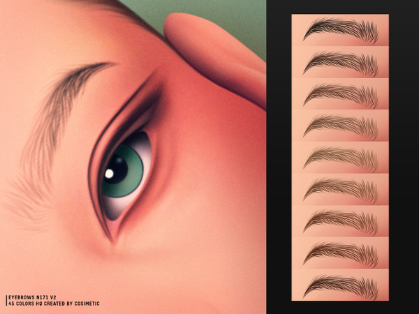 Sims 4 — Tousled Eyebrows V2 by cosimetic — - Female