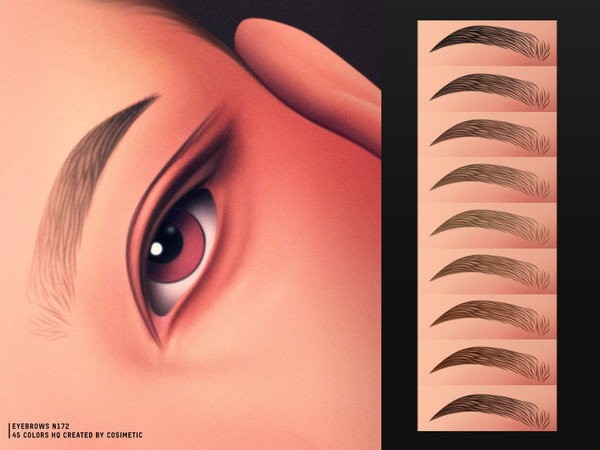 Sims 4 — Clean Brows N172 by cosimetic — - Female