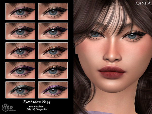 Sims 4 — Eyeshadow N194 by Layla — Female Eyeshadow Previews were made using HQ Mod