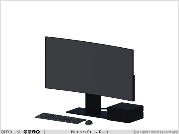 Sims 4 — Medford Computer by Onyxium — Onyxium@TSR Design Workshop Study Room Collection - Belong To The 2026 Year