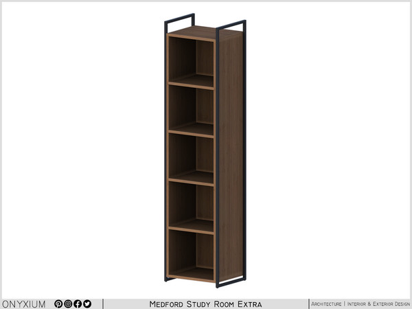 Sims 4 — Medford Shelf Six-Tier by Onyxium — Onyxium@TSR Design Workshop Study Room Collection - Belong To The 2026 Year