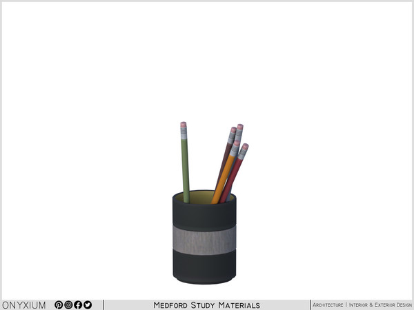 Sims 4 — Medford Pen Holder by Onyxium — Onyxium@TSR Design Workshop Study Room Collection - Belong To The 2026 Year