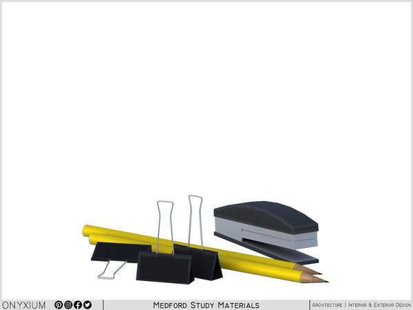 Sims 4 — Medford Pencils, Paperclips And Stapler by Onyxium — Onyxium@TSR Design Workshop Study Room Collection - Belong